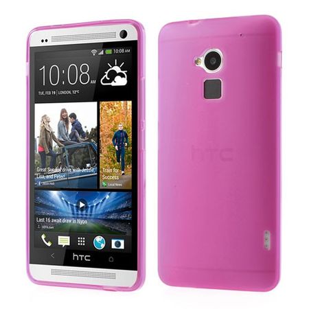 HTC One Max Elastisches, doppelseitiges Plastik Case - rosa