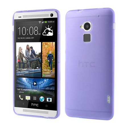 HTC One Max Elastisches, doppelseitiges Plastik Case - purpur