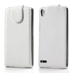 Huawei Ascend P6 Leder Flip Case - weiss