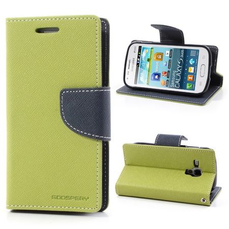 Goospery - Samsung Galaxy S Duos Hülle - Handy Bookcover - Fancy Diary Series - lime/navy