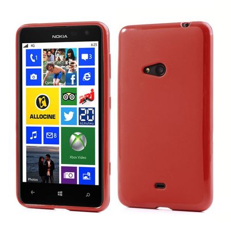 Nokia Lumia 625 Elastisches, schlichtes Plastik Case - rot