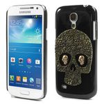 Samsung Galaxy S4 Mini Hart Plastik Case mit Totenkopf - golden