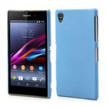 Sony Xperia Z1 Hart Plastik Case mit sandartiger Oberfläche - hellblau