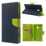 Goospery - Nokia Lumia 1320 Hülle - Handy Bookcover - Fancy Diary Series - navy/lime