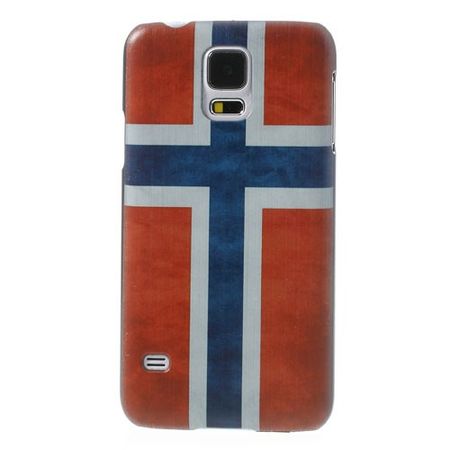 Samsung Galaxy S5 Hart Plastik Case mit Norwegen Nationalflagge