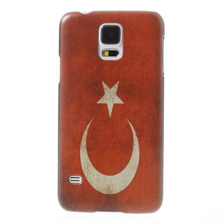 Samsung Galaxy S5 Hart Plastik Case mit Türkei Nationalflagge