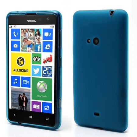 Nokia Lumia 625 Elastisches, mattes Plastik Case - hellblau