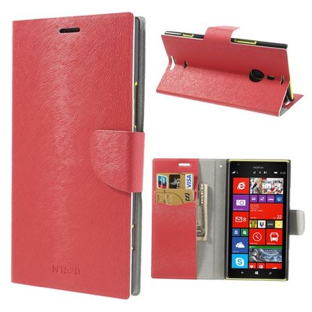 Nokia Lumia 1520 Fellartiges Leder Case mit Standfunktion - rot