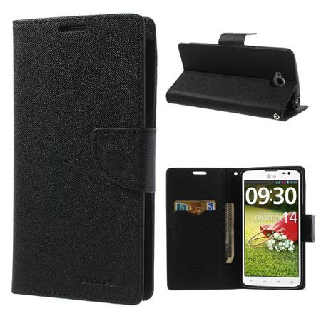 LG G Pro Lite Magnetisches Leder Case mit Standfunktion - schwarz