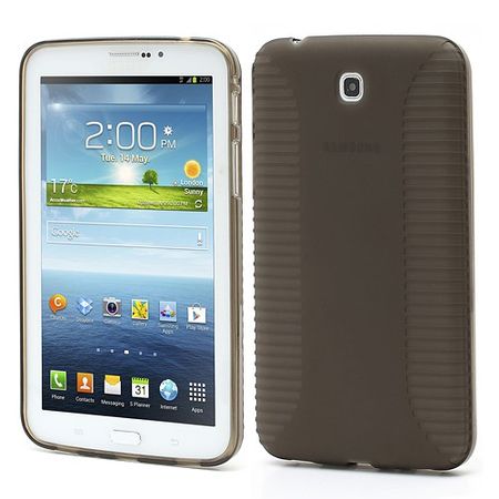 Samsung Galaxy Tab 3 7.0 Anti-Rutsch und elastisches Plastik Case - grau