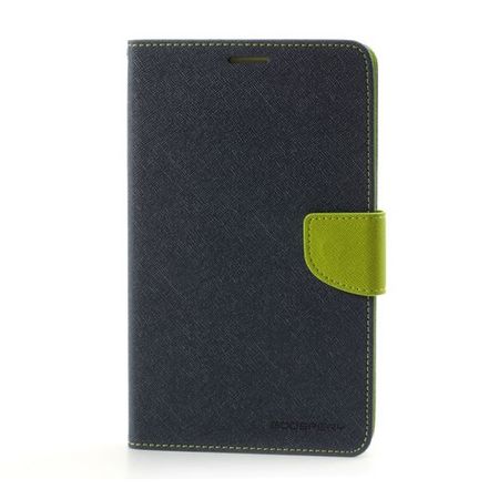 Goospery - Samsung Galaxy Tab 3 7.0 Hülle - Tablet Bookcover - Fancy Diary Series - navy/lime