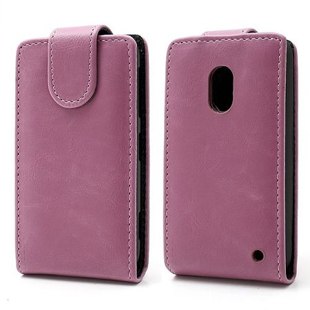 Nokia Lumia 620 Crazy Horse Leder Case magnetisch - pink