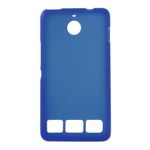 Sony Xperia E1 Elastisches, mattes Plastik Case - dunkelblau