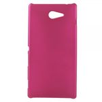 Sony Xperia M2 Gummiertes Hart Plastik Case - rosa