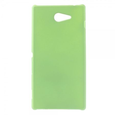 Sony Xperia M2 Gummiertes Hart Plastik Case - grün