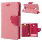 Goospery - Sony Xperia E1/E1 Dual Hülle - Handy Bookcover - Fancy Diary Series - rosa/pink