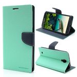 Goospery - Samsung Galaxy Mega 6.3 Hülle - Handy Bookcover - Fancy Diary Series - mint/navy