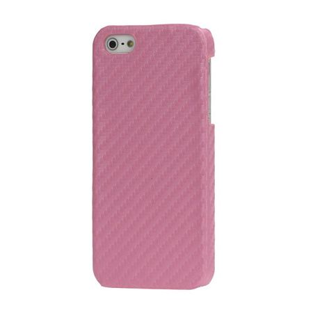 iPhone SE/5S/5 Carbon Hart Plastik Case - pink