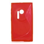 Nokia Lumia 1020 Elastisches Plastik Case S-Curve - rot