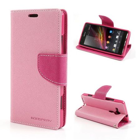 Goospery - Sony Xperia SP Hülle - Handy Bookcover - Fancy Diary Series - rosa/pink