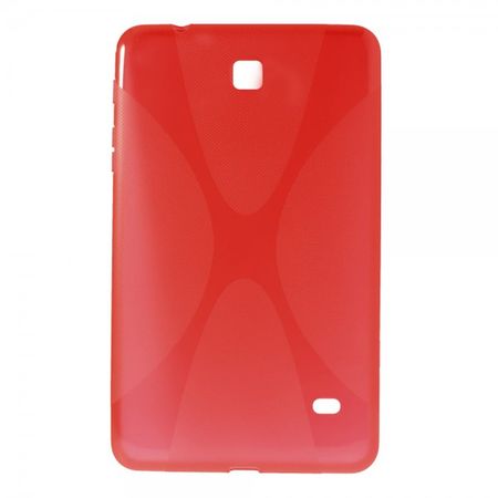 Samsung Galaxy Tab 4 8.0 Elastisches Plastik Case X-Shape - rot