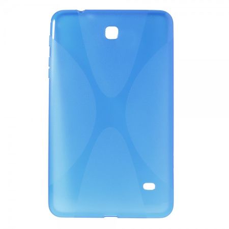 Samsung Galaxy Tab 4 8.0 Elastisches Plastik Case X-Shape - blau