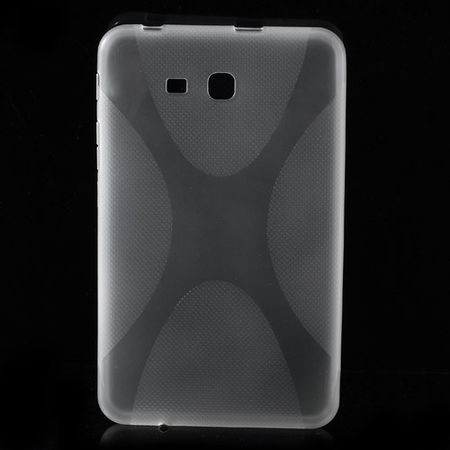 Samsung Galaxy Tab 3 7.0 Lite Elastisches Plastik Case X-Shape - transparent