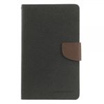 Goospery - Samsung Galaxy Tab 3 7.0 Lite Hülle - Tablet Bookcover - Fancy Diary Series - schwarz/braun