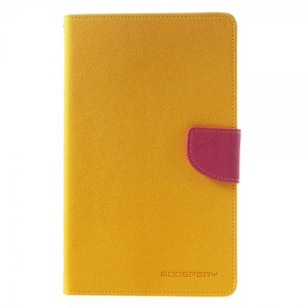 Goospery - Samsung Galaxy Tab 3 7.0 Lite Hülle - Tablet Bookcover - Fancy Diary Series - gelb/pink