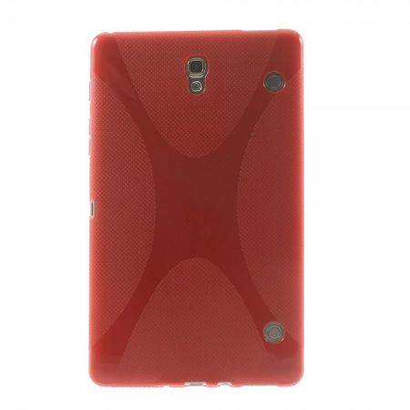 Samsung Galaxy Tab S 8.4 (T700/T701/T705) Elastisches Plastik Case X-Shape - rot