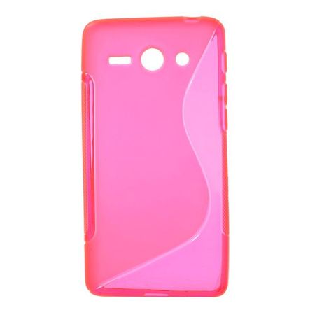 Huawei Ascend Y530 Elastisches Plastik Case S-Shape - rosa