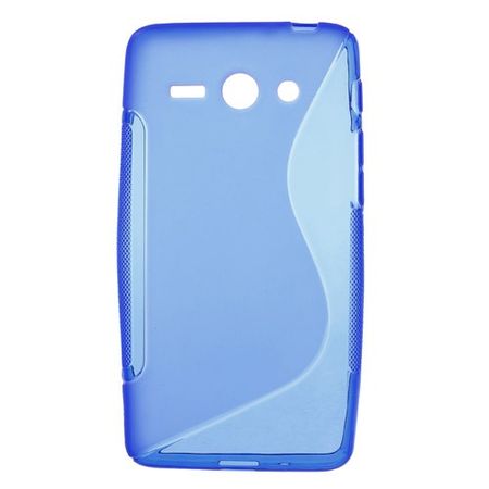 Huawei Ascend Y530 Elastisches Plastik Case S-Shape - blau