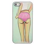 iPhone SE/5S/5 Hart Plastik Case mit Girl in pinker Hose