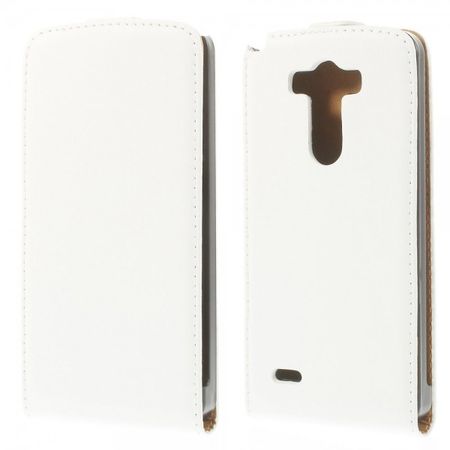 LG G3 Magnetisches Echtleder Case - weiss