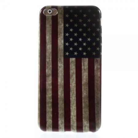 iPhone 6 Plus/6S Plus Elastisches Plastik Case mit USA Flagge retro-style