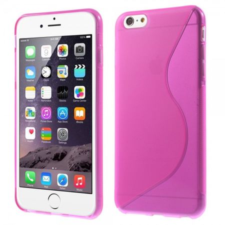 iPhone 6 Plus/6S Plus Elastisches Plastik Case S-Curve - rosa