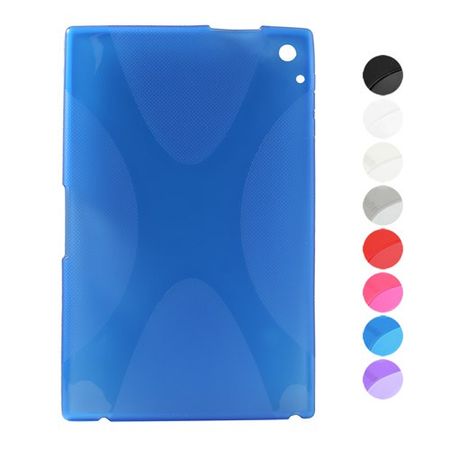 Nokia Lumia 2520 Elastisches Plastik Case X-Shape - purpur