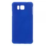 Samsung Galaxy Alpha Gummiertes Hart Plastik Case - dunkelblau