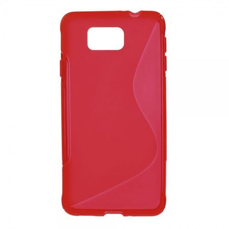 Samsung Galaxy Alpha Elastisches Plastik Case S-Line - rot