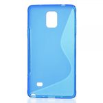 Samsung Galaxy Note 4 Elastisches Plastik Case S-Line - blau