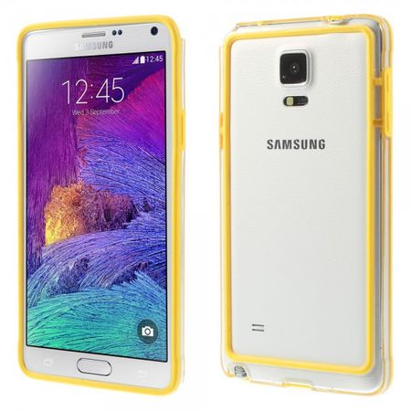 Samsung Galaxy Note 4 Leicht elastischer Plastik Bumper - gelb