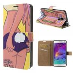 Samsung Galaxy Note 4 Leder Case mit Girl und Boy