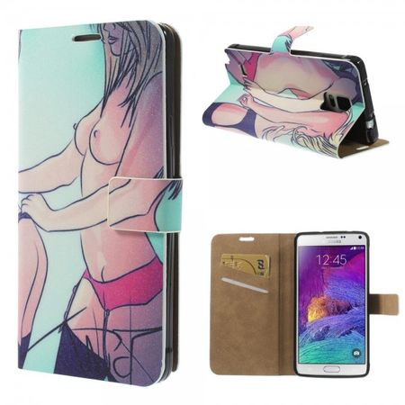 Samsung Galaxy Note 4 Leder Case mit nacktem Girl