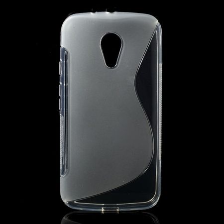 Motorola Moto G (2 Gen) Elastisches Plastik Case S-Shape - transparent