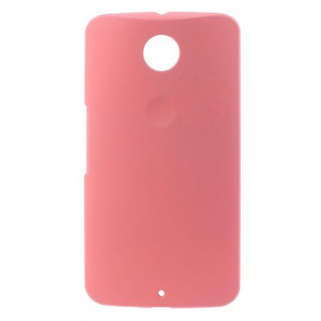 Motorola Nexus 6 Gummiertes Hart Plastik Case - pink