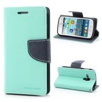 Goospery - Samsung Galaxy S Duos Hülle - Handy Bookcover - Fancy Diary Series - mint/navy