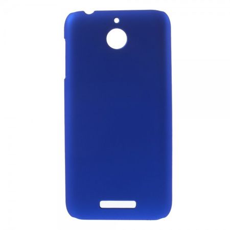 HTC Desire 510 Gummiertes Hart Plastik Case - dunkelblau