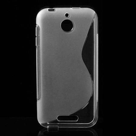 HTC Desire 510 Elastisches Plastik Case S-Shape - transparent