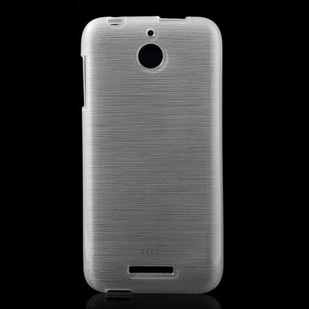 HTC Desire 510 Elastisches Plastik Case mit gebürsteter Oberfläche - transparent