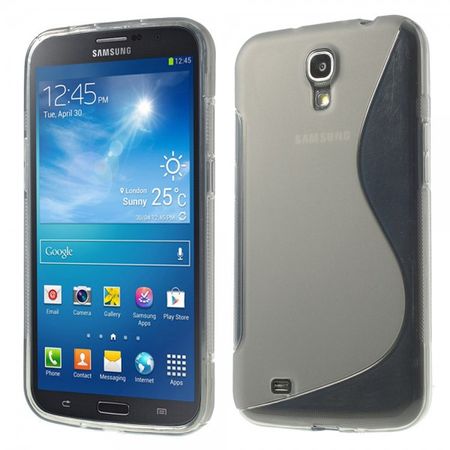 Samsung Galaxy Mega 6.3 Elastisches Plastik Case S-Curve - grau